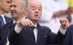 Gianni Infantino, presidente de la FIFA, en el Mundial