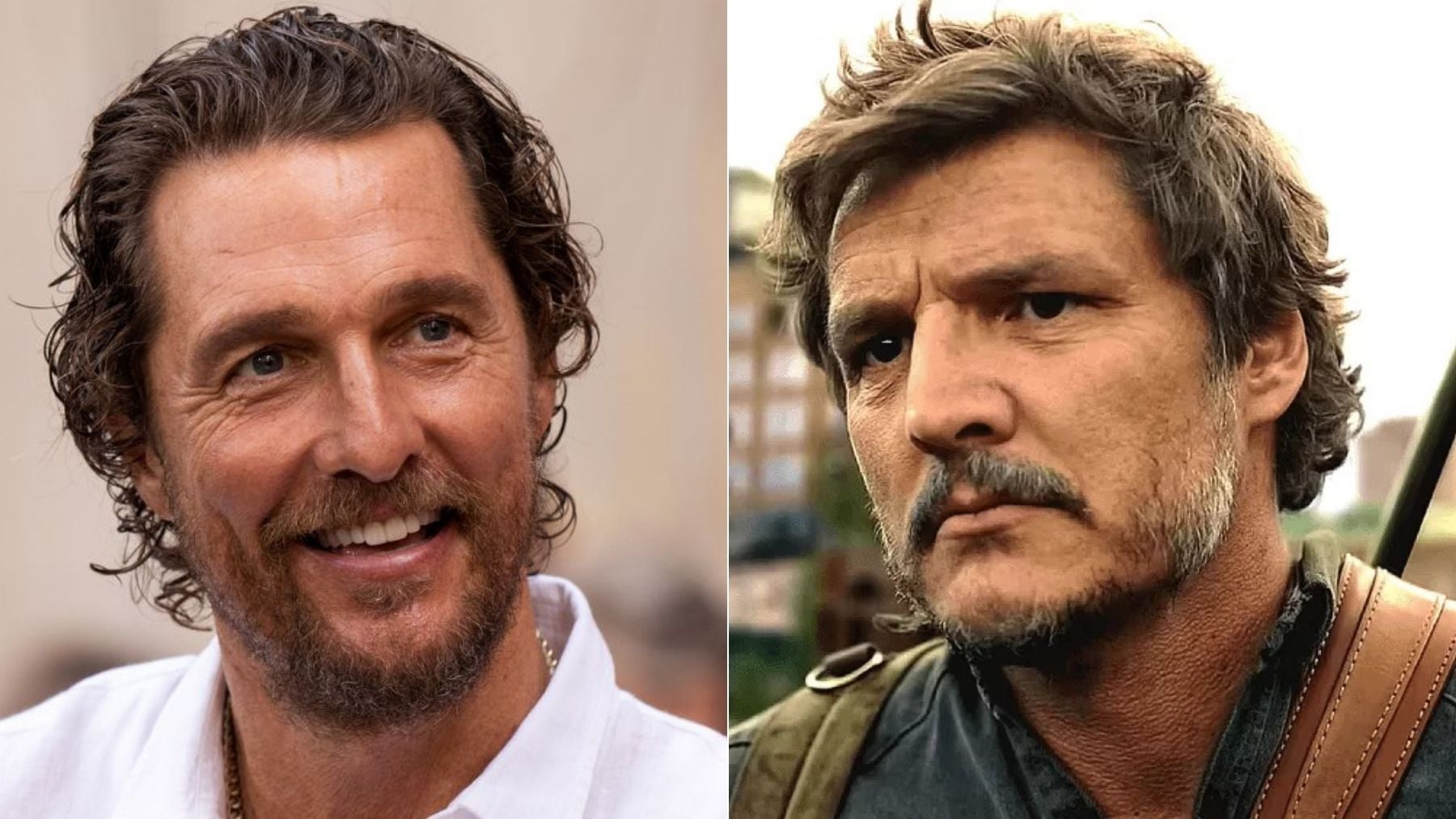Matthew McConaughey y Pedro Pascal. (Biography / HBO Max)