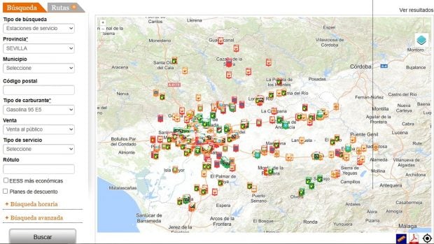 precio gasolina 18 agosto Andalucía