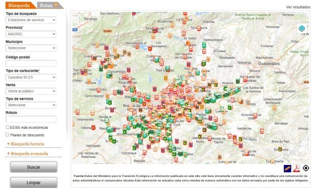 precio gasolina 20 agosto Andalucía