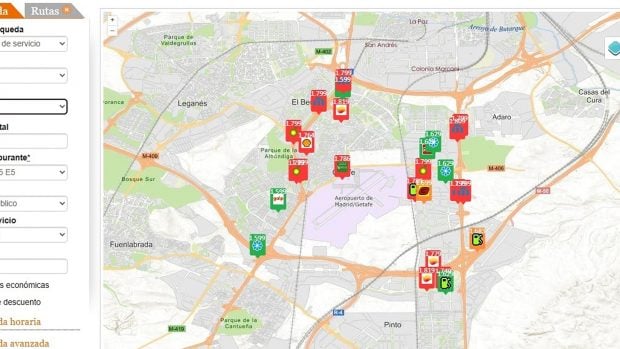 precio gasolina 22 agosto Madrid