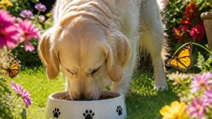 Dar de comer al perro