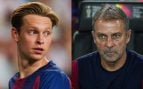 Frenkie de Jong y Hansi Flick