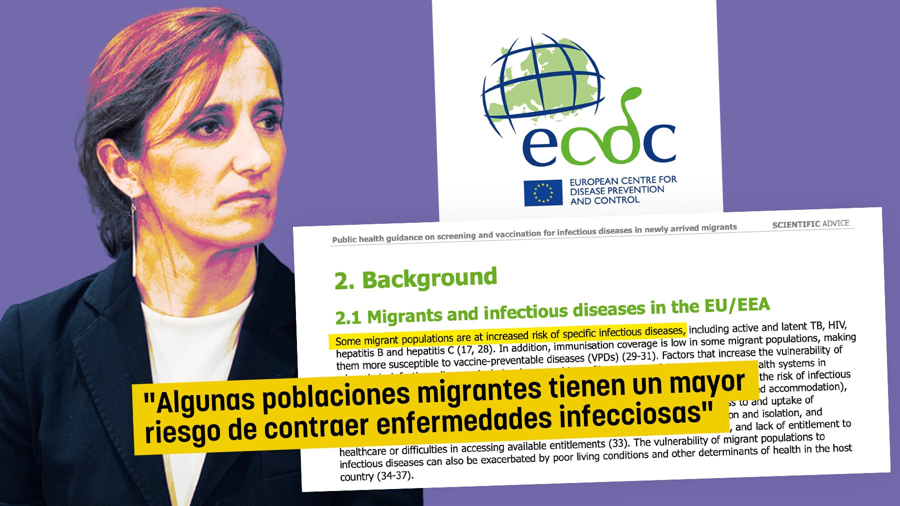 La UE deja en evidencia a Mónica García: vincula la inmigración con mayor riesgo de enfermedades