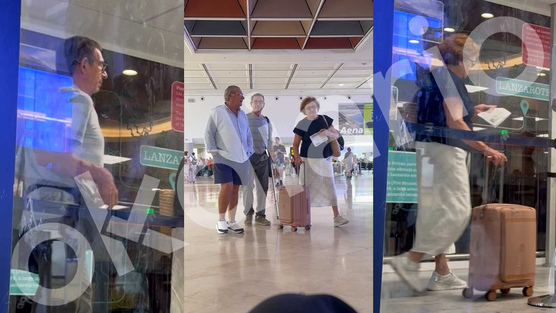 Los padres de Sánchez regresan a Madrid tras sus vacaciones en La Mareta con camarero, escolta y coche oficial