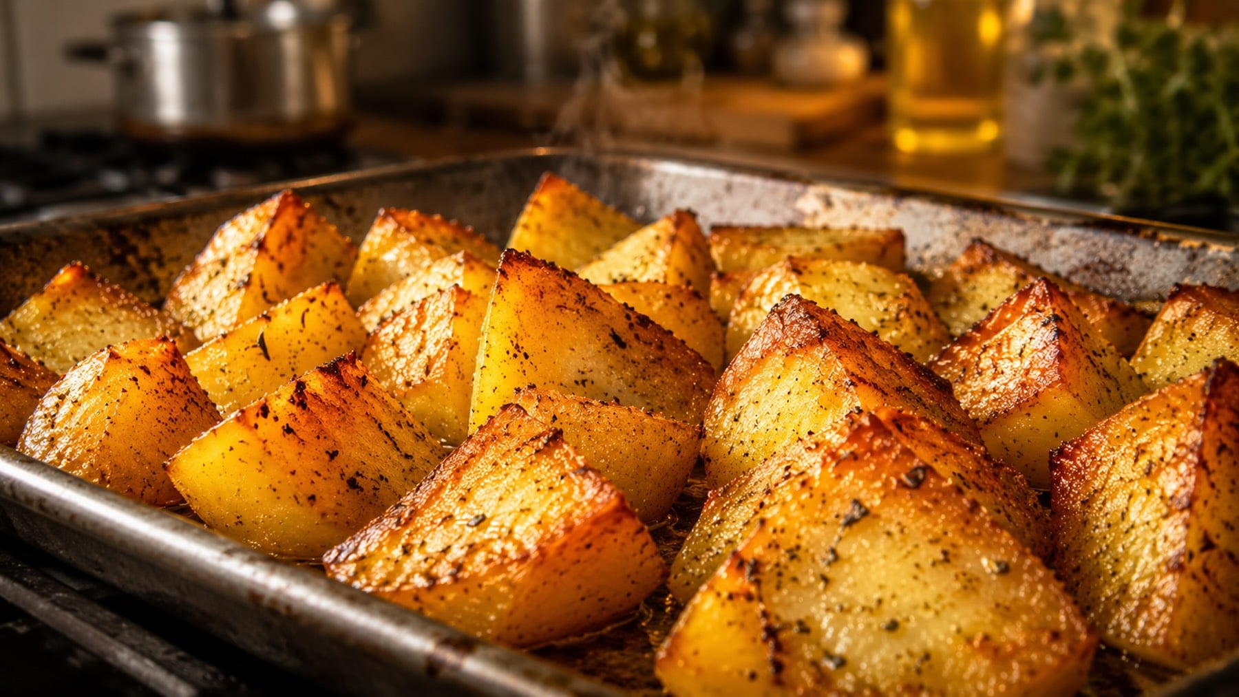 Todos los chefs están de acuerdo: El mejor truco para que las patatas asadas queden crujientes por fuera es añadir bicarbonato y sémola