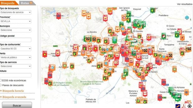 precio gasolina 24 agosto Andaluc&iacute;a
