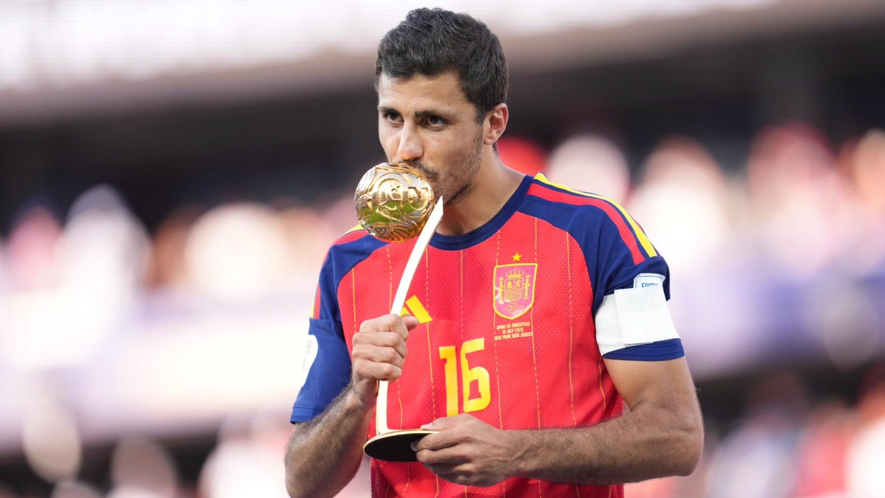 Rodri Hernández celebra el Mundial con España (Getty)