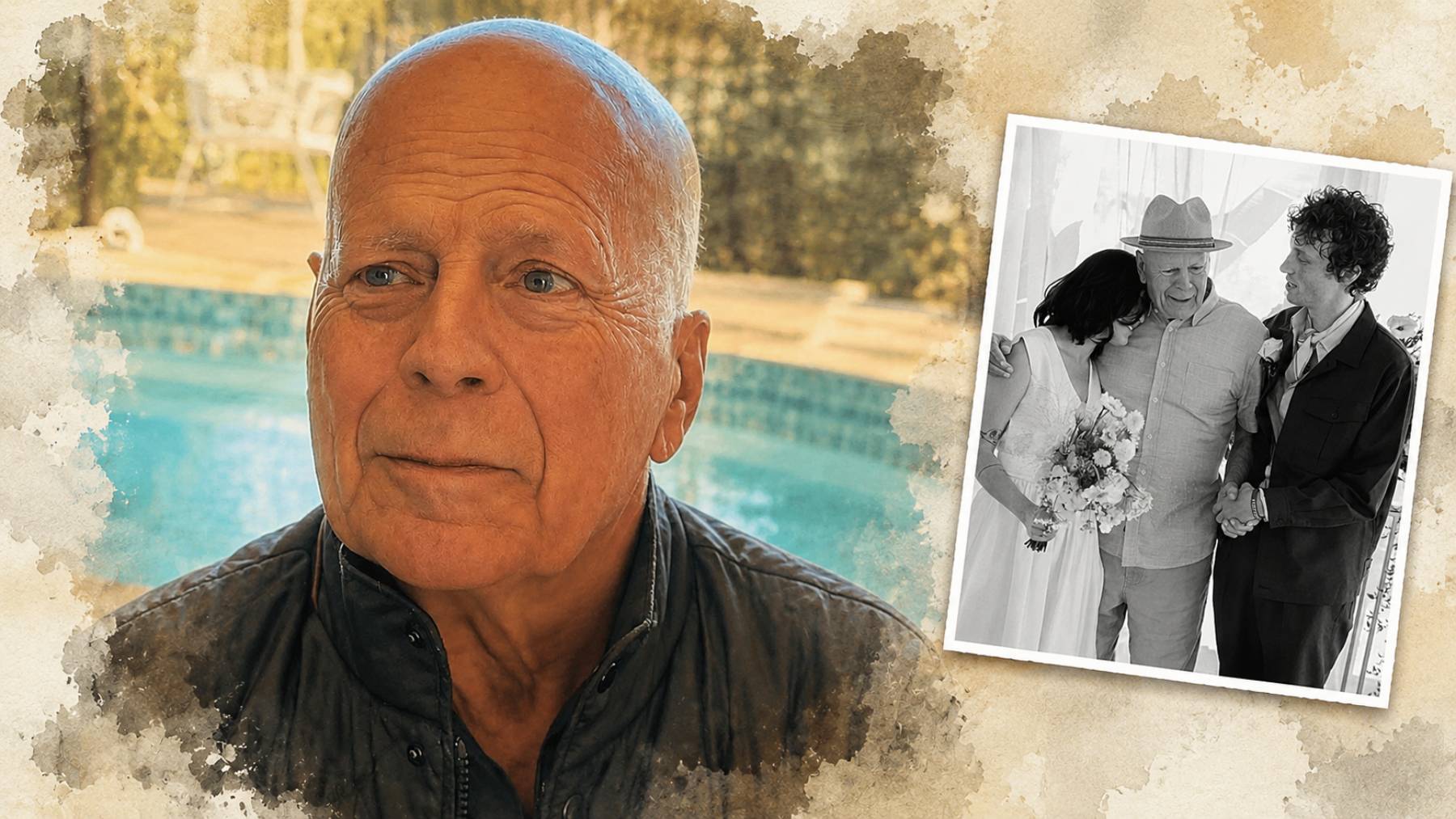 Bruce Willis, Tallulah Willis y Justin Acee. (Foto: @voguemagazine y @demimoore)