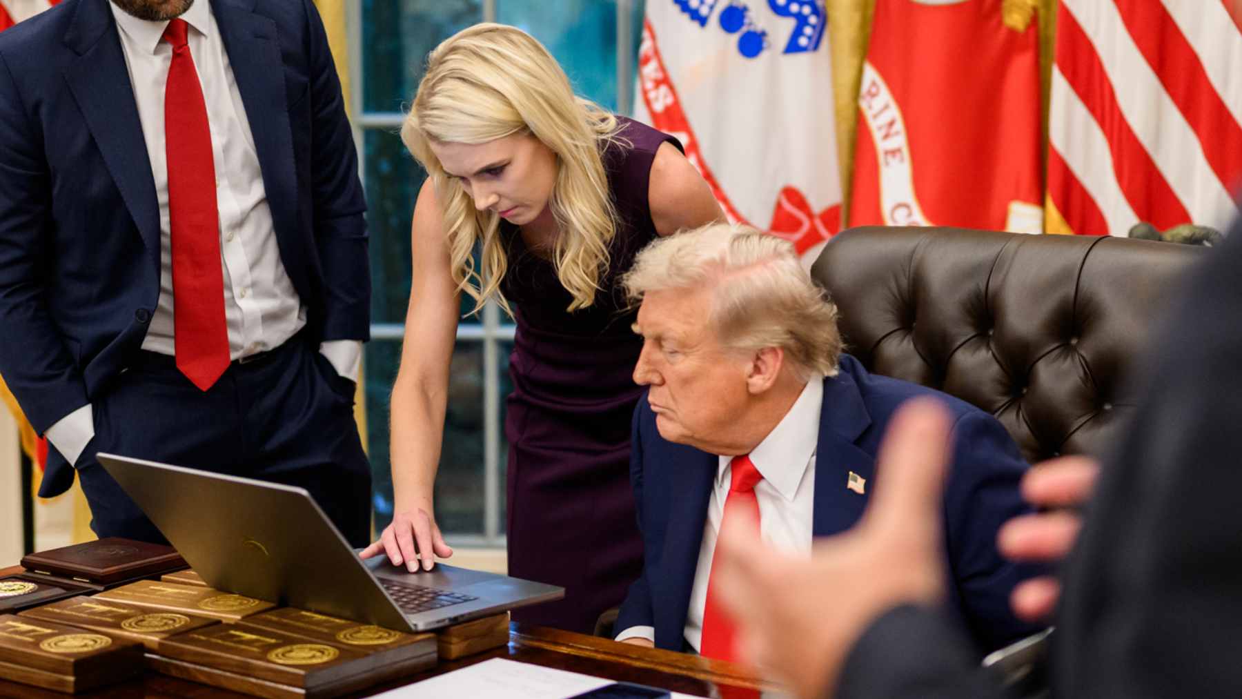 Donald Trump y Natalie Harp en la Casa Blanca. (Foto: Europa Press)