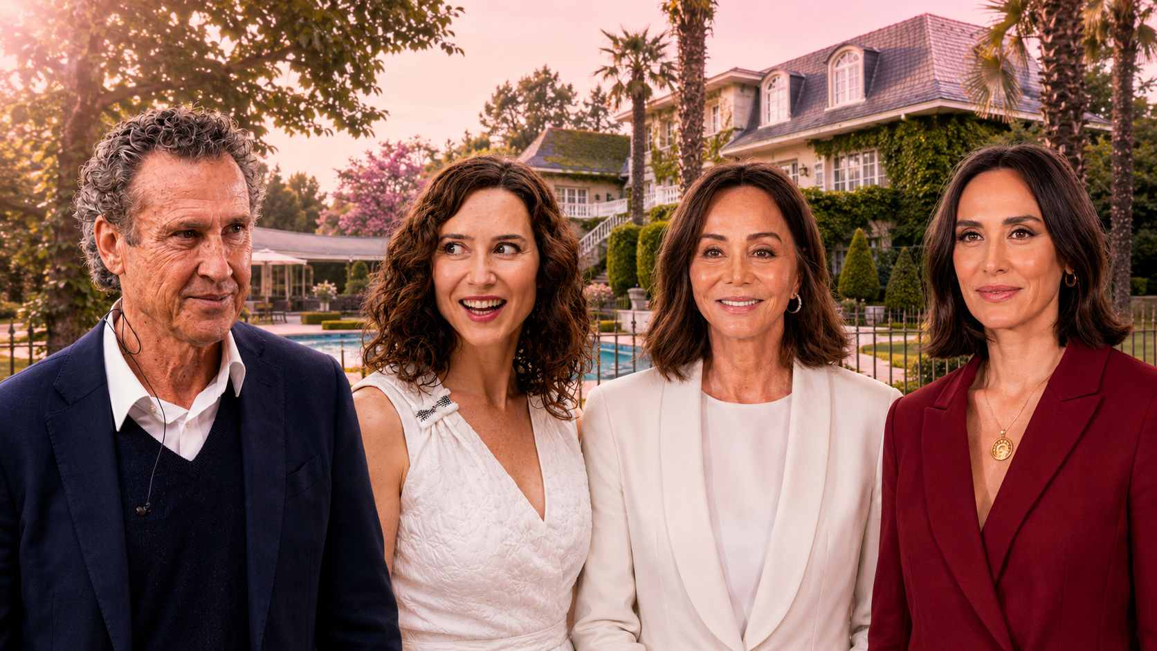 Valdano, Isabel Díaz Ayuso, Isabel Preysler y Tamara Falcó. (Foto: Europa Press/IA)