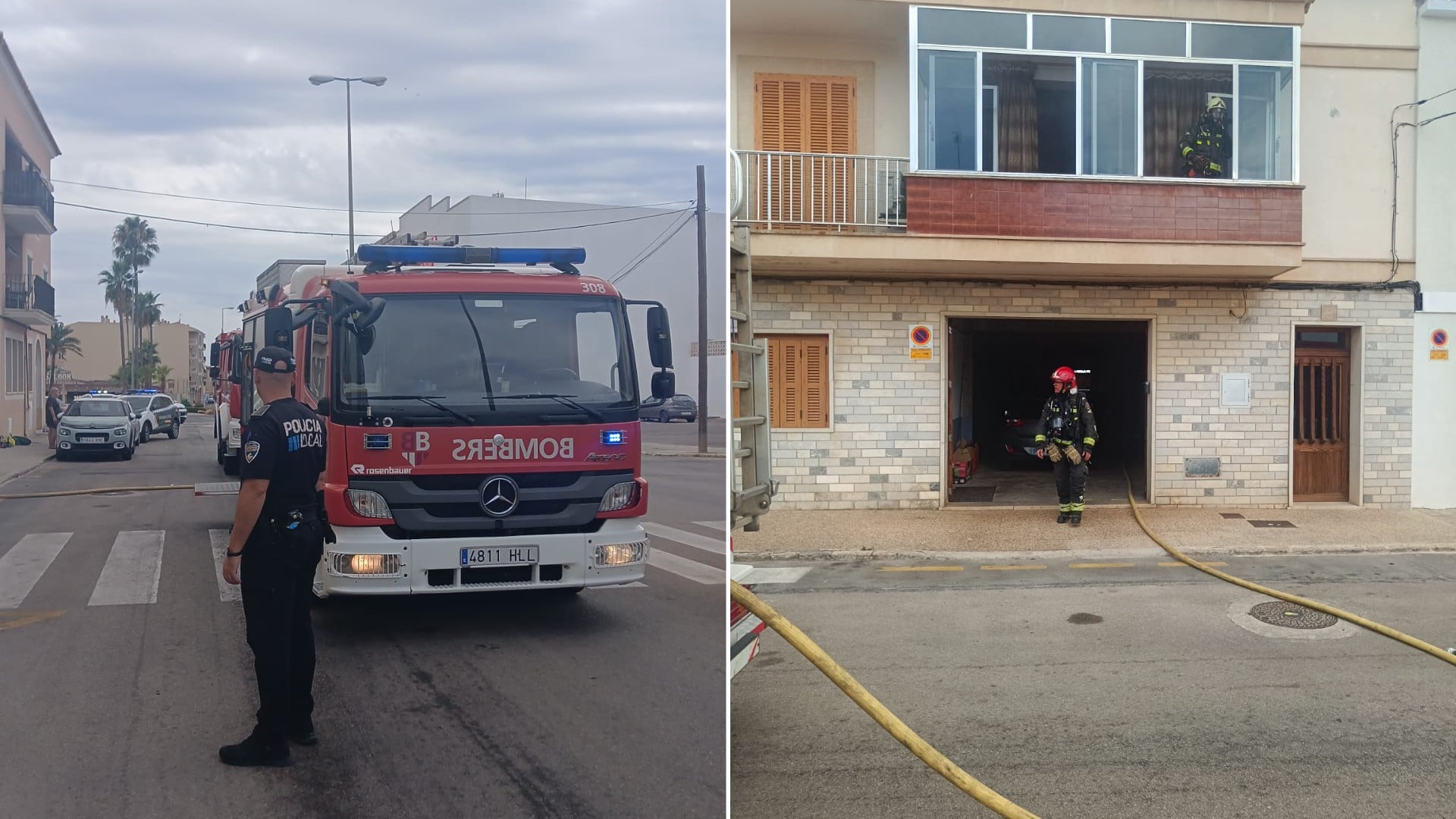 Una sartén al fuego provoca un incendio en una cocina de una vivienda de Llucmajor y deja un herido leve