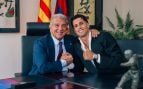 Joan Laporta y Joao Cancelo