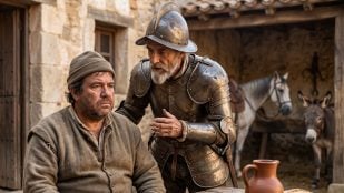 Representación de Sancho Panza y Don Quijote realizada con inteligencia artificial.