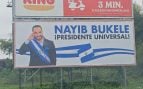 Uno de los carteles de Bukele instalados en Oviedo. (Red social X)