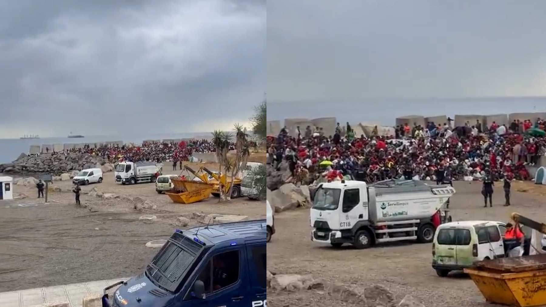 Más de 1.000 ilegales escapan de los campamentos del Gobierno y vuelven a deambular por Ceuta