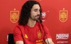 Marc Cucurella en una rueda de prensa previa a los partidos de clasificación para el Mundial de 2026.