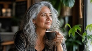 Personas que dejan que su cabello se vuelva gris