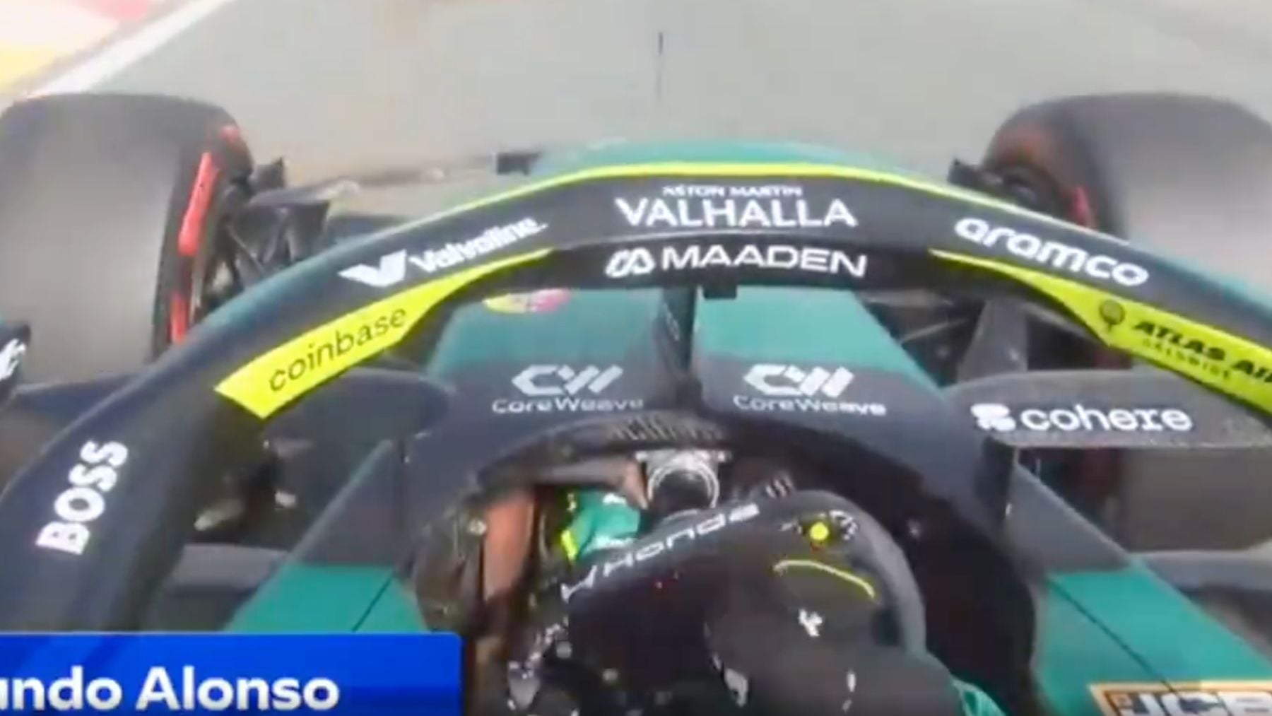 Fernando Alonso se hunde: golpea el volante tras una vuelta de clasificación frustrante