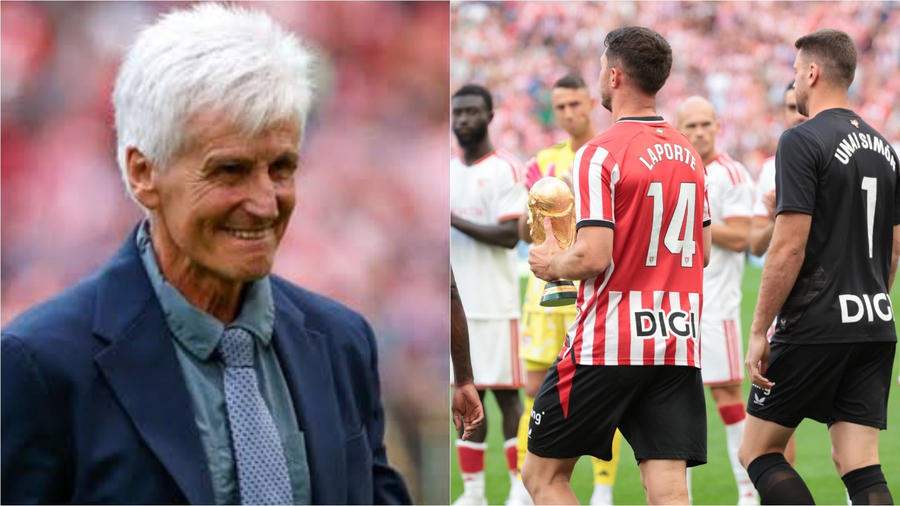 El Athletic dedicó el doble de tiempo a homenajear a un montañero proetarra que a sus campeones del mundo con España