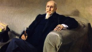 Retrato de José Echegaray, pintado por Joaquín Sorolla en 1905, en la colección del Banco de España. Foto: Joaquín Sorolla, dominio público, vía Wikimedia Commons