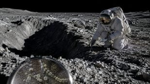 Microbios en la Luna, carrera espacial, microbios terrestres en polo sur de la Luna, descubrimiento en polo sur lunar, hallazgo de la NASA en la luna.