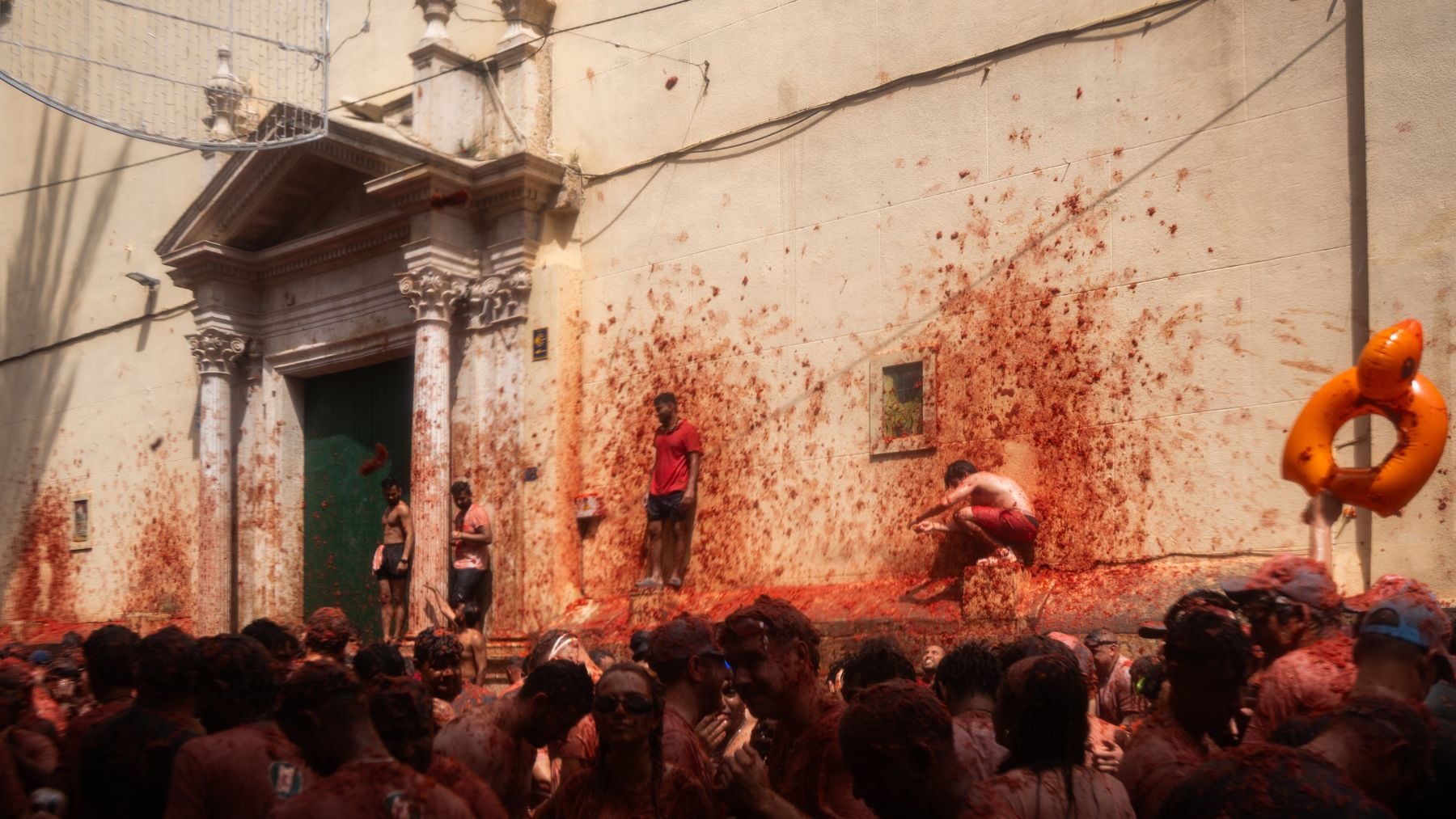 Imagen de la Tomatina de Buñol. Imagen de Europa Press.