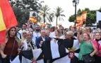 Una concentración frente a la sede de la Delegación del Gobierno, en Ceuta (España).