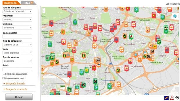 precio gasolina 28 agosto Madrid