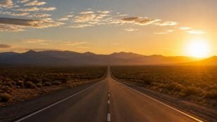 Carretera en línea recta