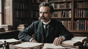 Nietzsche. Imagen generada con IA.