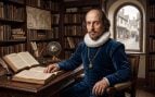 William Shakespeare. Imagen generada con IA.