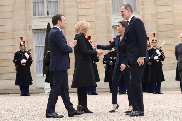 Macron, Brigitte, rey felipe, reina letizia, infanta sof&iacute;a