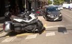 Una mujer de 56 años pierde el control de su coche y derriba nueve motos aparcadas en Palma