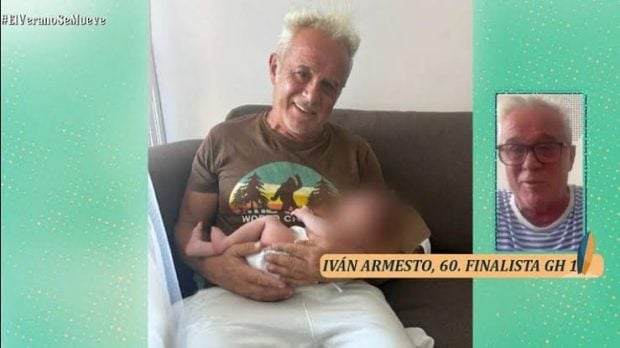 Iv&aacute;n Armesto en una imagen junto a su hija reci&eacute;n nacida (Mediaset).