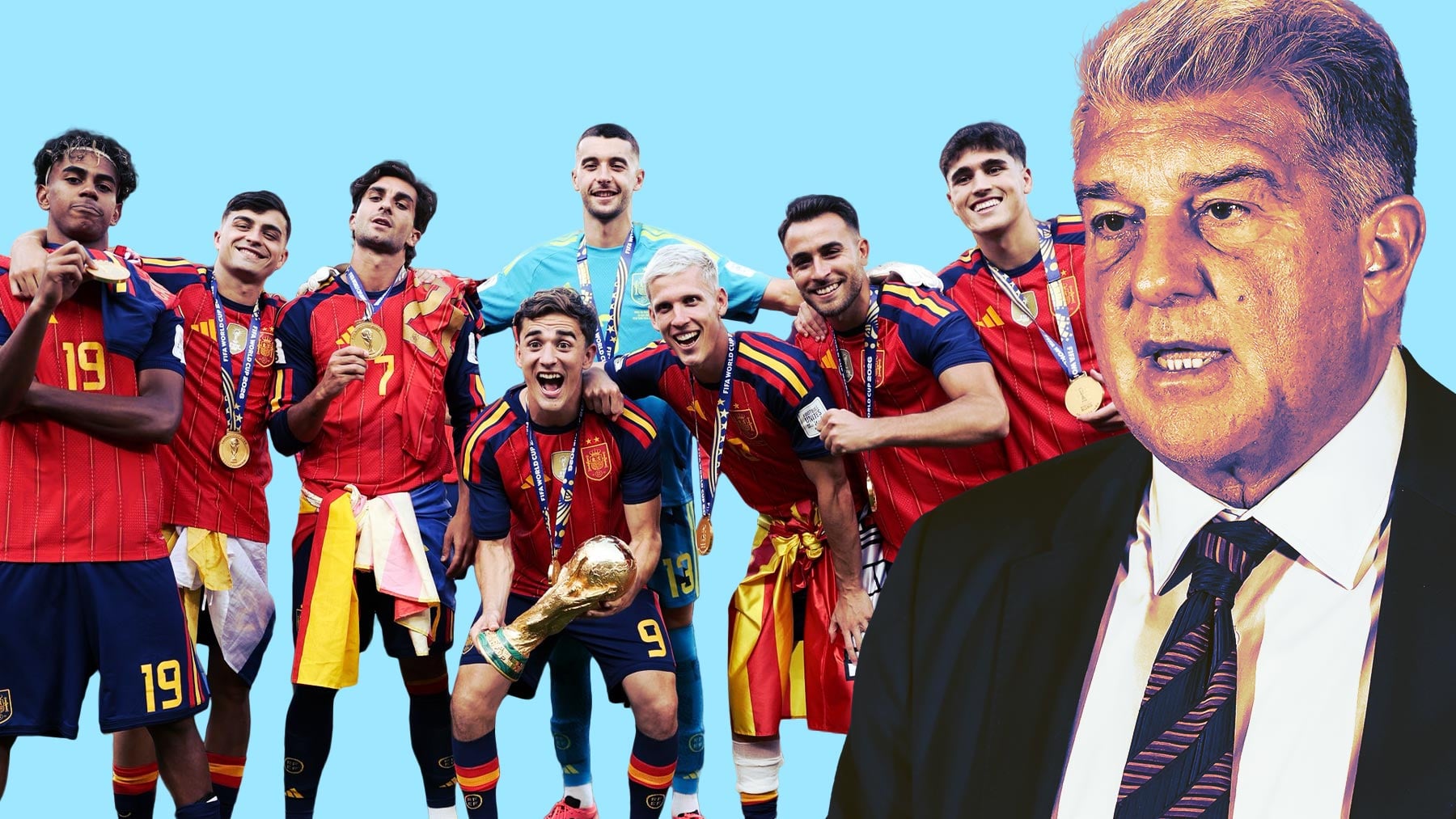 El Barcelona desprecia a sus ocho campeones del mundo después de la gira VIP de Laporta con España en el Mundial