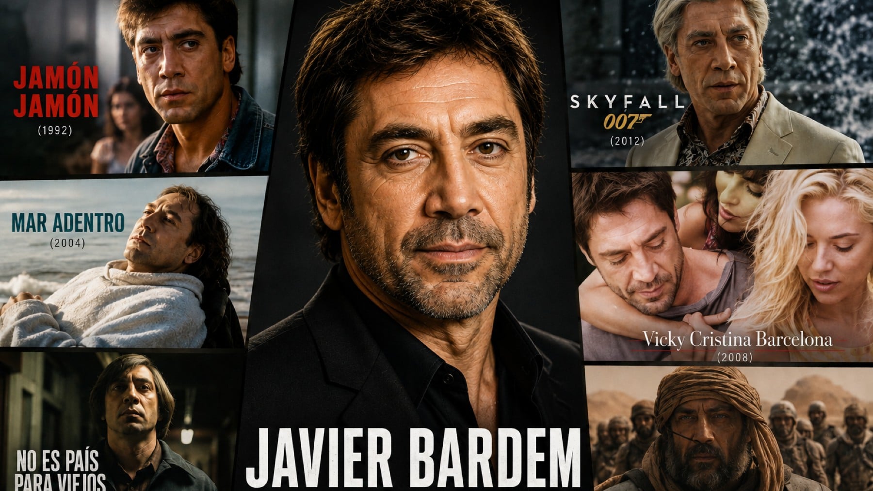 Las películas más emblemáticas de Javier Bardem (IA).