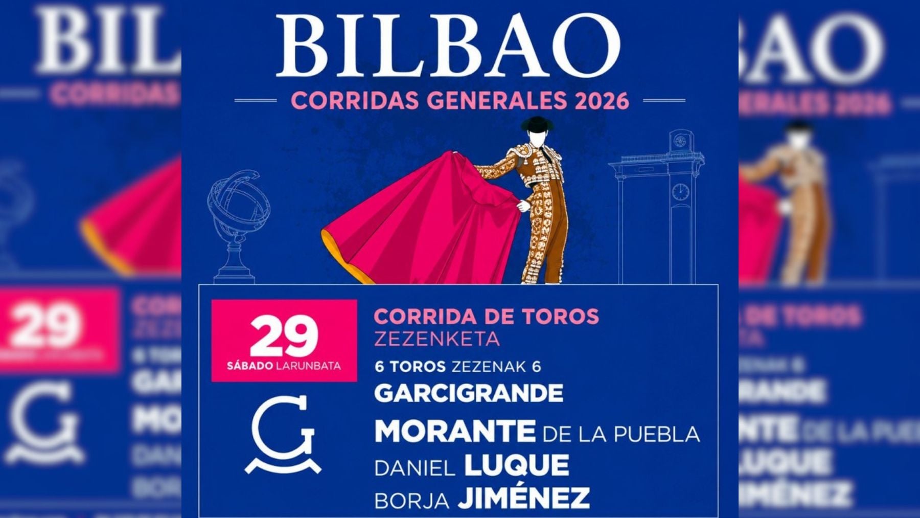 Morante de la Puebla, Daniel Luque y Borja Jiménez en Bilbao 2026: horario y cartel de cierre de la Semana Grande