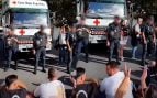Los ceutíes no se rinden y tratan de bloquear el reparto de comida a invasores en El Trampolín