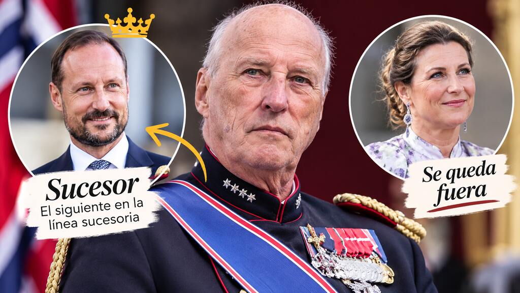 El rey Harald y sus hijos Haakon y Marta Luisa. (Foto: EP/IA)