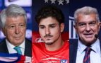 Enrique Cerezo, Julián Álvarez y Joan Laporta