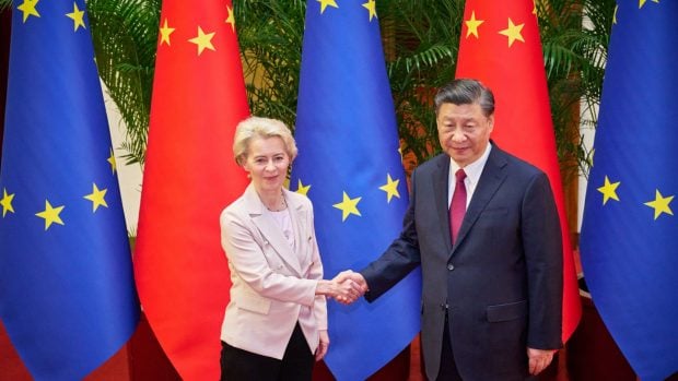 Von der Leyen con Xi Jinping. (Foto: EP).