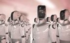 Grupo de robots humanoides relacionados con el desarrollo de robótica e inteligencia artificial