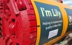 Tuneladora Lily de United Utilities utilizada para excavar el túnel de almacenamiento de agua de lluvia en Knutsford