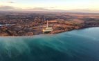 Vista aérea del emplazamiento de Wesleyville junto al lago Ontario, donde OPG estudia una nueva central nuclear
