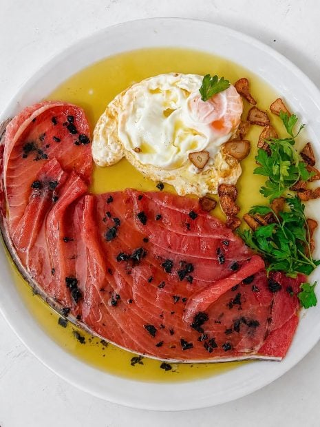 Carpaccio atún, Tierra & Agua