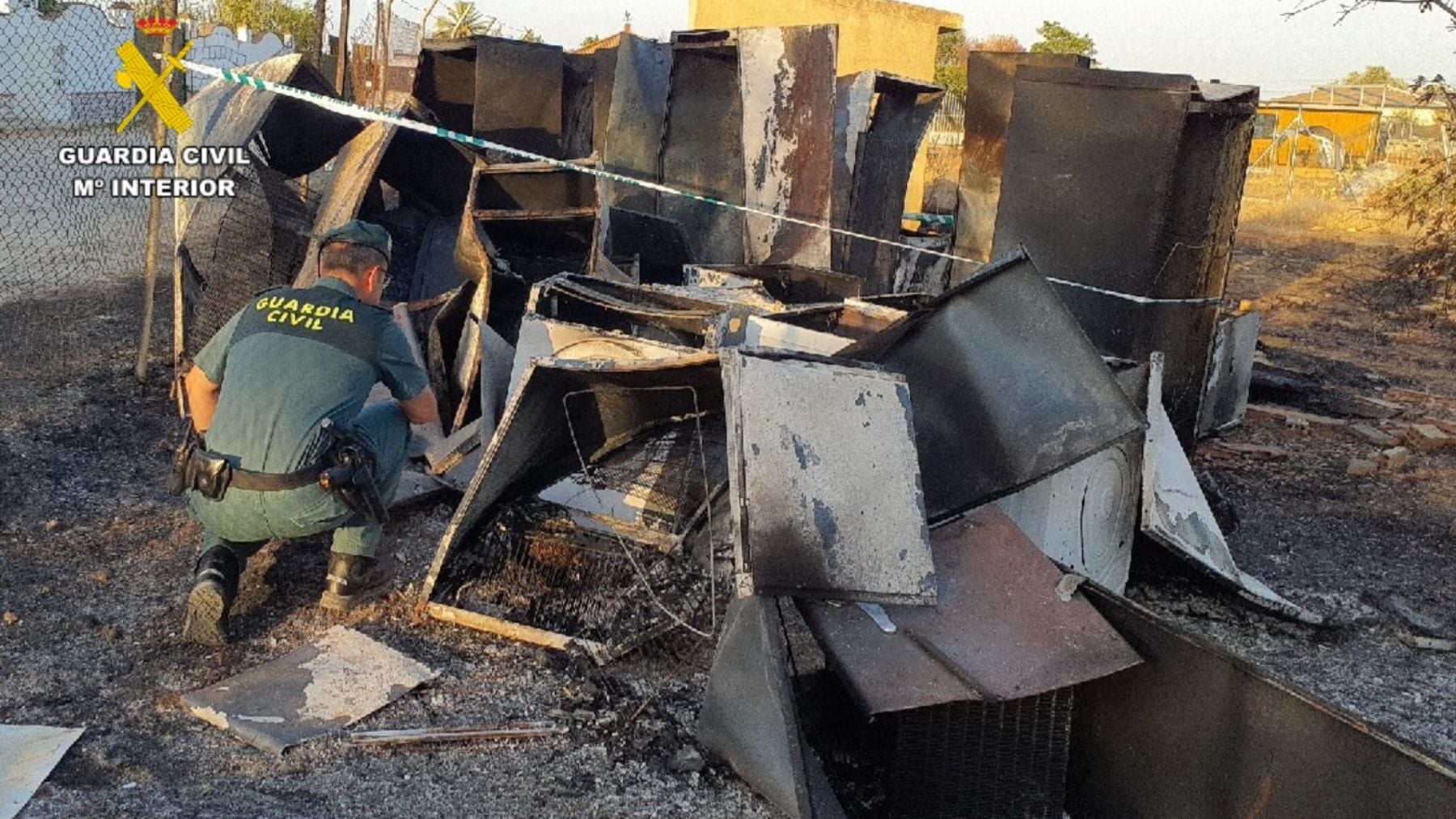 Imagen de los daños provocados por el incendio originado en Pilas (Sevilla)