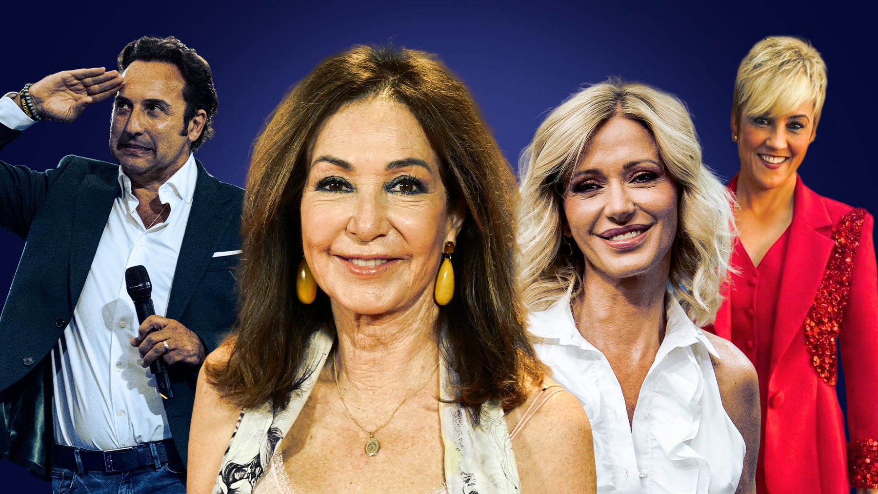 Iker Jiménez, Ana Rosa Quintana, Susanna Griso y Cristina Pardo.