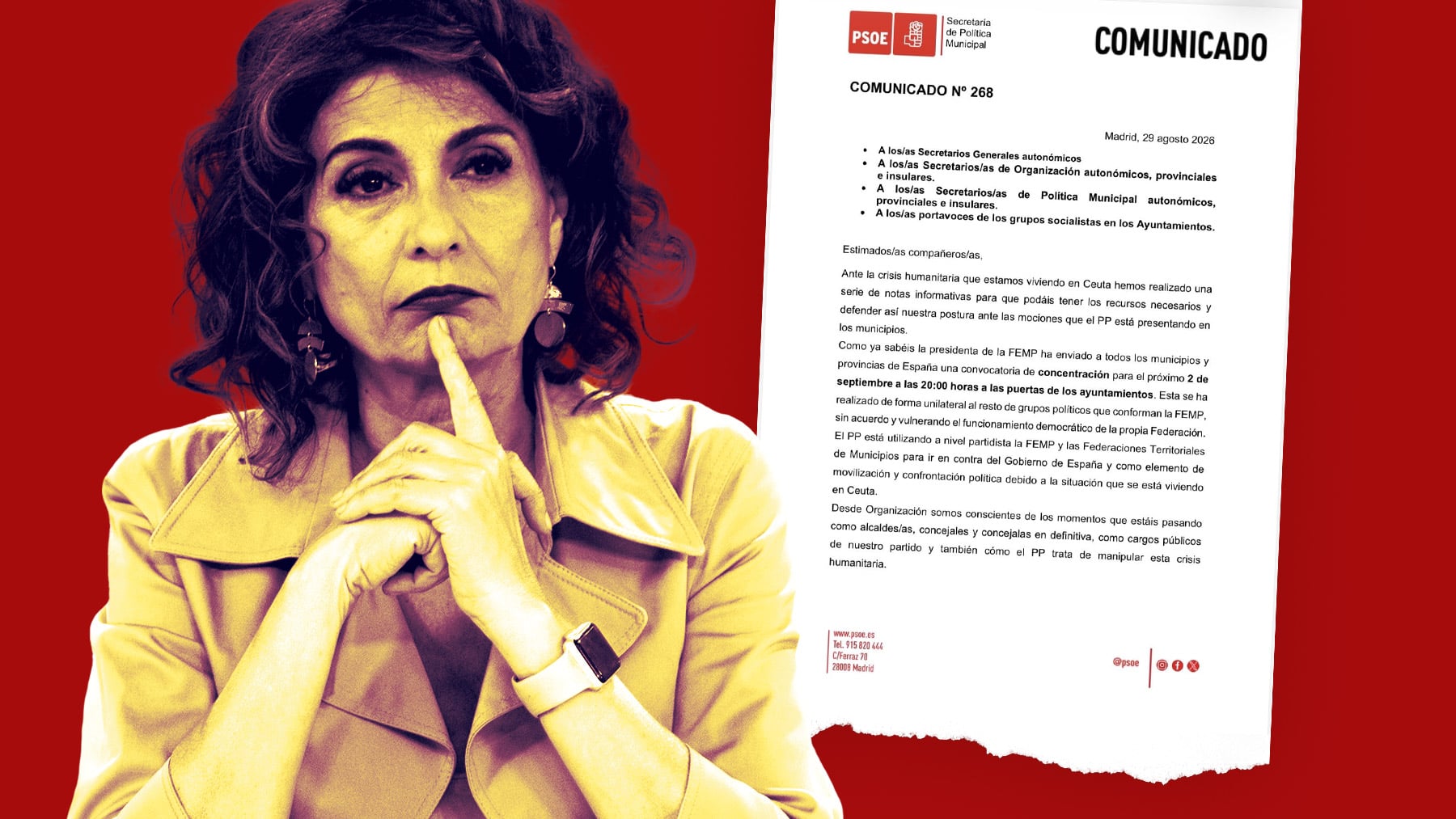 El PSOE prohíbe a sus alcaldes sumarse a las concentraciones por Ceuta porque dice que el PP las usa para ir contra el Gobierno