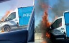 incendio camión reparto agua autopista Llucmajor Mallorca